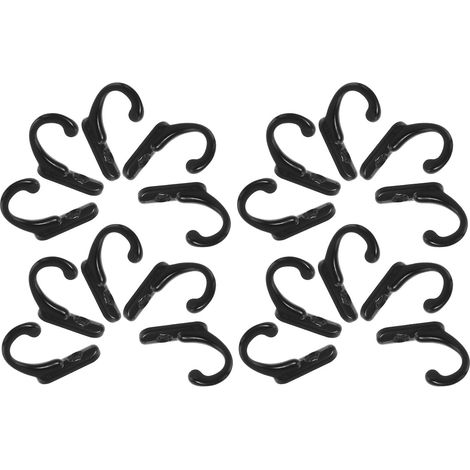 20 mini crochets muraux décoratifs vintage en alliage noir pour suspendre serviettes, peignoirs, (1/5)