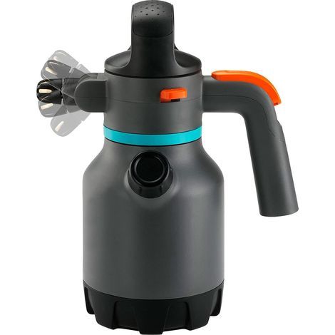 Pulvérisateur à pression 1,25 L : Pulvérisateur à pression avec buse coudable à 90°, deuxième ouverture avec bouchon doseur supplémentaire, poignée ergonomique (1/5)