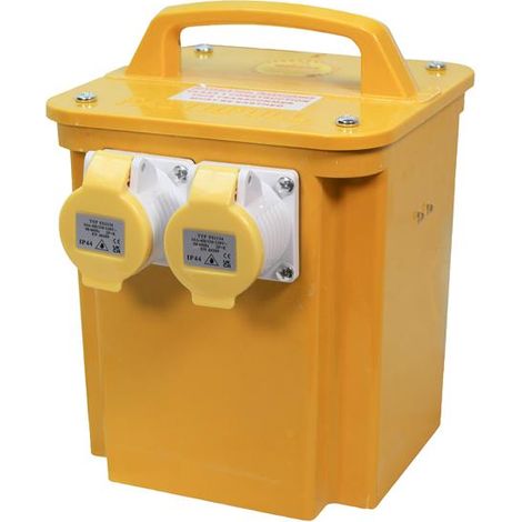 Faithfull Power Plus TRAN33A 3.3kVA Twin-Outlet Site Transformer 2 x 110V 16A IP44