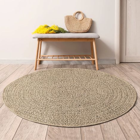 Tapis de salon, Paillasson, Tapis Chambre Moderne 90 cm aspect jute intérieur et extérieur MKS64316 (1/5)