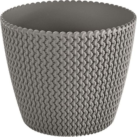 Prosperplast Maceta redonda 5L Prosperplast Splofy de plastico en color gris, Ø21,8 x 18,4 cm (1/5)