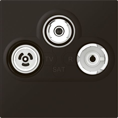 Legrand - Prise TV-R-SAT DAB+ Mosaic 2 modules - Noir mat