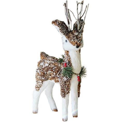 Décoration de cerf de noël, Figurine d'élan de Simulation de bureau, exquise et mignonne, pour fenêtre d'exposition (1/5)