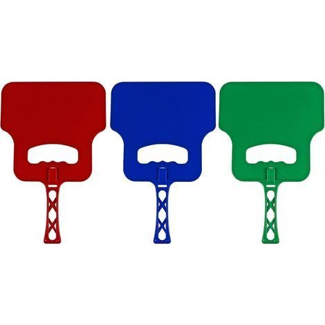 Souffleur à main pour barbecue – Souffleur d'extérieur en plastique pour garder le charbon de bois – Souffleur d'allumeur pour barbecue, couleurs aléatoires, lot de 3 (1/5)