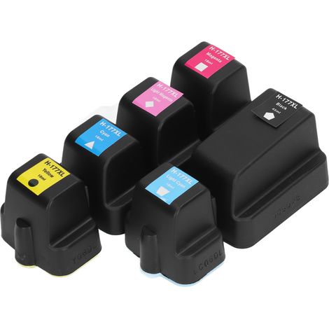 Cartouches d'encre HP02 série HP 177 pour imprimantes, cartouches d'encre 6 couleurs avec encre, pour imprimantes telles que 3210/3310/8230/8238/C5140/D7145/D7155/D7160/D7163, etc. (1/5)