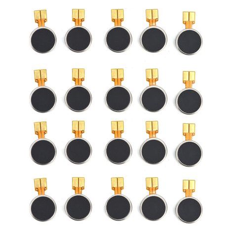 Mini moteur de Vibration cc, 20 pièces, petit bouton de pièce de monnaie plat, Contact vibrant pour tablettes et téléphones portables (1/5)