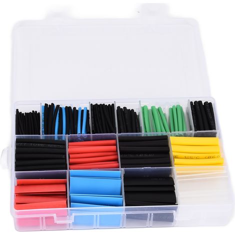 Kit 580 pcs gaine thermorétractable, manchon polyoléfine pour câblage électrique, assortiment de tubes de protection, connexion de fils (1/5)