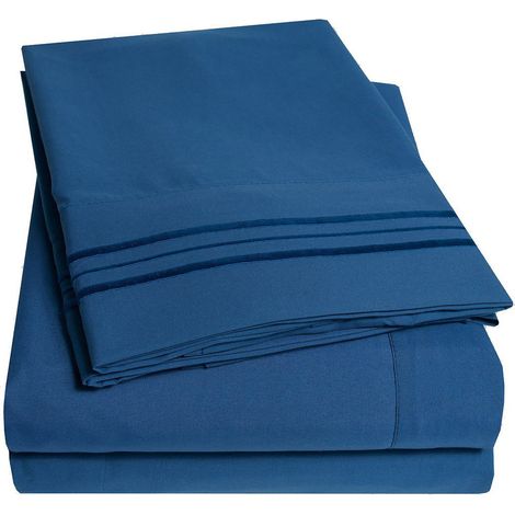 Draps De Lit - Ensemble De Literie En Microfibre - Taille Twin - 3 Pièces - Poche Profonde (1/5)