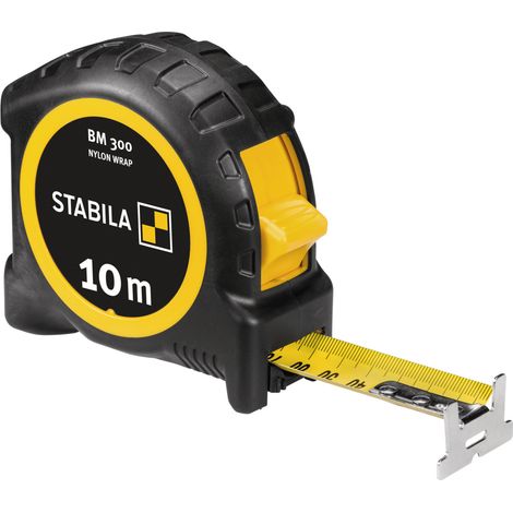 Stabila Taschenbandmaß BM 300, 10 m, metrische Skala