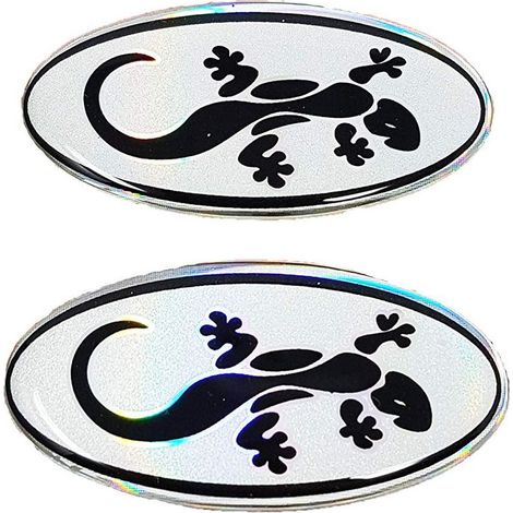 Sticker Adesivo 3D Ovale Geco Coppia (1/2)