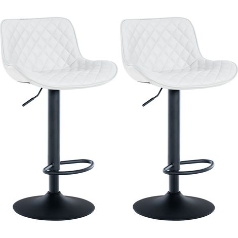 2er Set Barhocker Minosa weiß Kunstleder