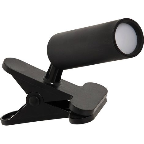 Lampada led usb a clip nero 12x8x20 cm - 5five