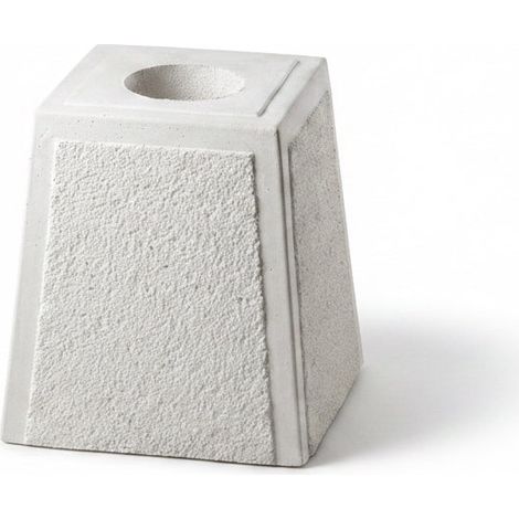Basa de Hormigón para Postes de Madera - Aísla de la Humedad y Alarga su Vida Útil - 31 × 31 × 25 cm Unidad Blanco