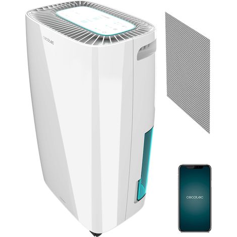 Déshumidificateur de 2,5L BigDry 4000 Expert Connected Extra. 10 L/jour, Réservoir Amovible, Contrôle par Wi-Fi, Écran LED, Contrôle Tactile, Minuterie 24h, 2 Vitesses, Couverture 105m³ (1/5)