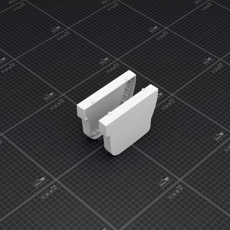 Lot de 2 fonds de gouttière pour gouttière double profil - Blanc
