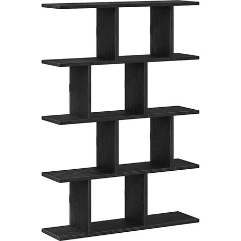 Étagère cube murale Étagère flottante 12 compartiments noir bois d'ingénierie (1/5)