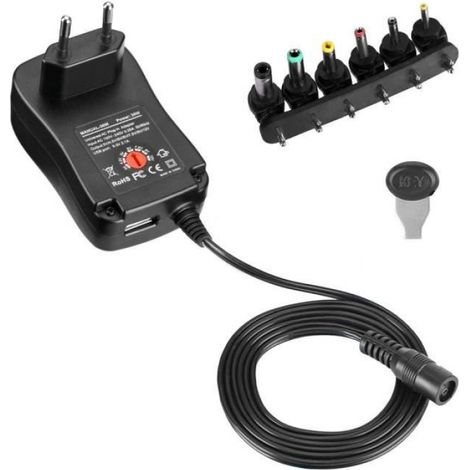 Adaptateur secteur universel, AC / DC Adapter Switching Power Supply avec Six Adaptateur Plugs (1/4)