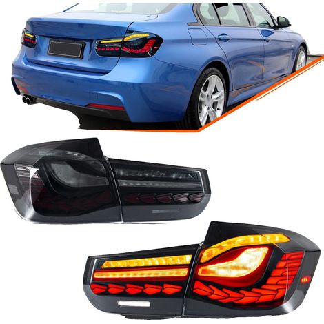 Conjunto de luces traseras, 12V, 35W, 3400LM, intermitente secuencial, compatible con BMW Serie 3 F30 F80 M3 Sedán 2013-2018 (1/5)