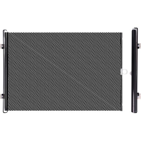 Barrière extensible de sécurité pour animaux dimensions 50 à 125 cm avec double crochet anti saut pour chiens et chats (1/2)
