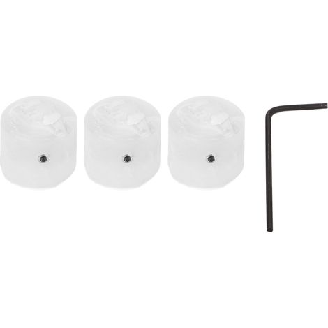 Boutons de potentiomètre pour guitare électrique, boutons en plastique, boutons réglables, boutons de montage, boutons blancs (1/5)