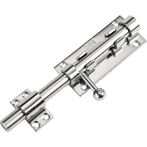 Loquet de porte, loquet de porte, loquet de porte de garage, loquet coulissant, acier inoxydable 304, loquet de portail, loquet de porte extérieure, diamètre 142 mm, 200 mm (1/4)