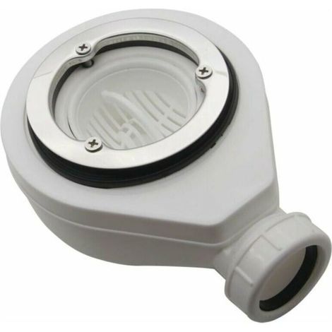 Siphon de sol en plastique anti-odeur, compatible salle de douche et lavabo, fixation standard, résistant à l'humidité, pièces incluses (1/5)