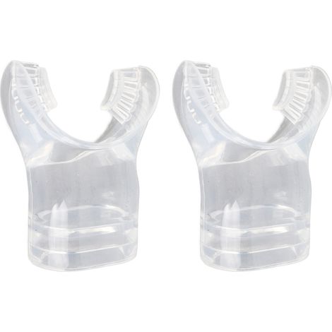 Embout buccal de rechange en Silicone, 2 pièces, accessoire buccal Transparent pour tuba (1/5)