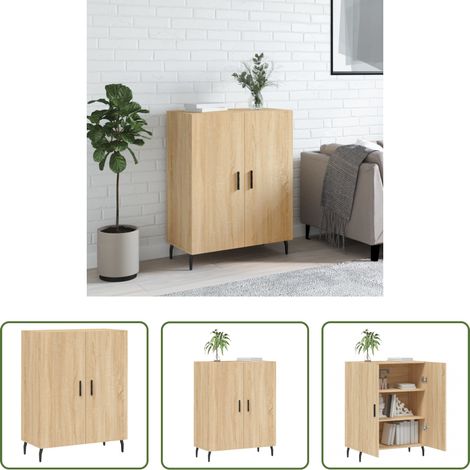vidaXL Sonoma-Eiche Schrank - Sideboard Sonoma-Eiche 69,5x34x90 cm Holzwerkstoff (1/5)