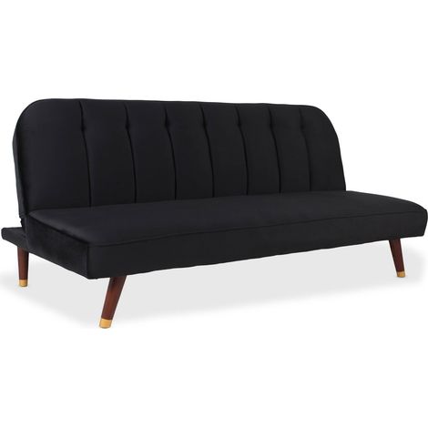 Canapé convertible clic-clac Olympia Velours Noir