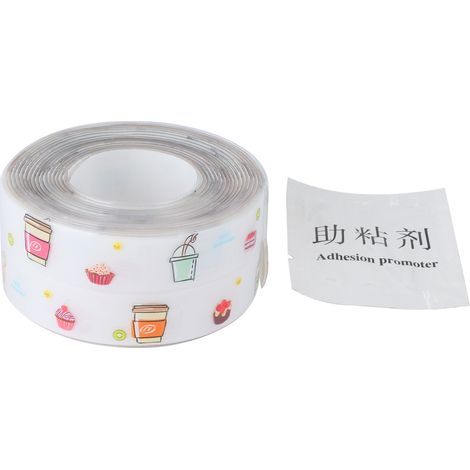 Ruban d’étanchéité auto-adhésif imperméable pour joint de bord d’évier, lavabo et salle de bain cuisine, 38 mm x 3,2 m