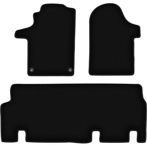 Alfombrillas de terciopelo negro BASIC para furgoneta Mercedes Vito W447 (2014-) (1/5)