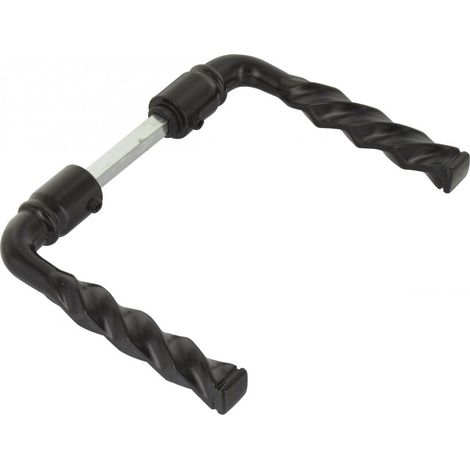 Gambe doppie in alluminio nero per griglia e cancello 90
