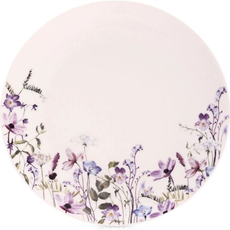 Porcelain Dinner Plate, White, 24 cm, Microwave Safe (1/5)