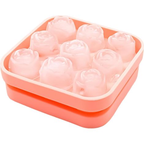 Moules à glaçons en silicone  9 cavités de qualité alimentaire – Parfaits pour le whisky, le thé, les cocktails, les boissons, les fêtes, la cuisine, le camping, le chocolat, les bonbons, les fruits,  (1/5)