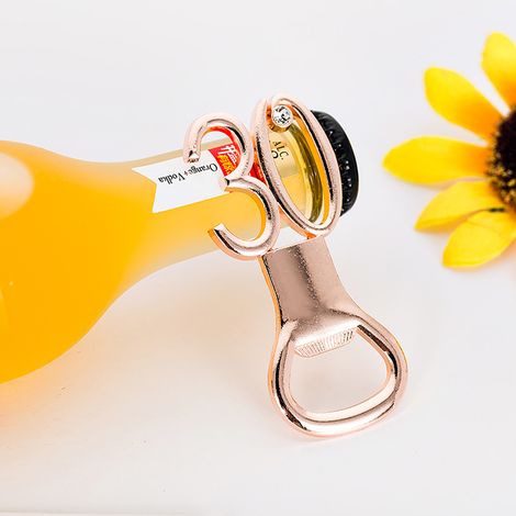 Décapsuleur forme chiffre 30, ouvre-bouteille alliage doré pour mariage anniversaire fête cadeau cuisine bar randonnée (1/5)