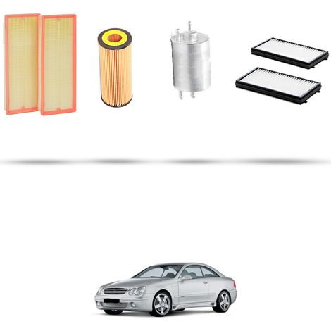 Kit tagliando 4 filtri compatibile con Mercedes Classe C (W203,C203,S203) C240 125kw Dal 2000 (1/5)