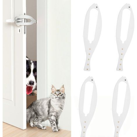 Set mit 4 Katzenklappenverschlüssen, 5 verstellbare Größen, Riemenbreite von 6,35 bis 15,24 cm. (1/5)