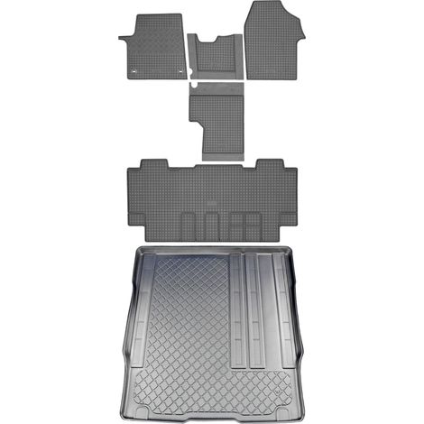 Peugeot Expert III Traveller VAN (5 portes) à partir de janvier 2016 - Kit de tapis de sol en caoutchouc + tapis de coffre