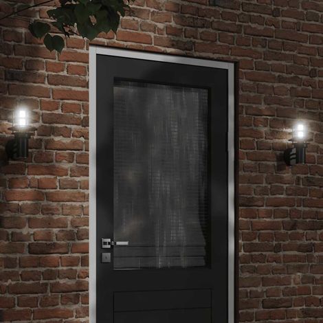 Applique murale extérieure IP44 en acier inoxydable noir 15,5 x 15,5 x 28 cm - PANGIVO (1/5)