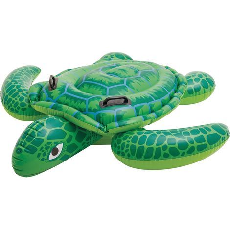 Inflatable Turtle, 2 Handles, Durable Vinyl, Pool Toy, Children Ages 3 and Up (1/5)