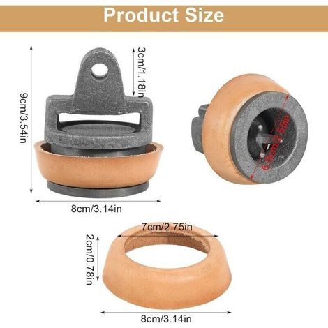 Piston de rechange pour pompes à bras, pompes à main type 75 piston de pompe à bras avec 1 joint en cuir, pompe à bras de rechange pompe à bras manuelle pompe manuelle type 75 pour pompe de jardin