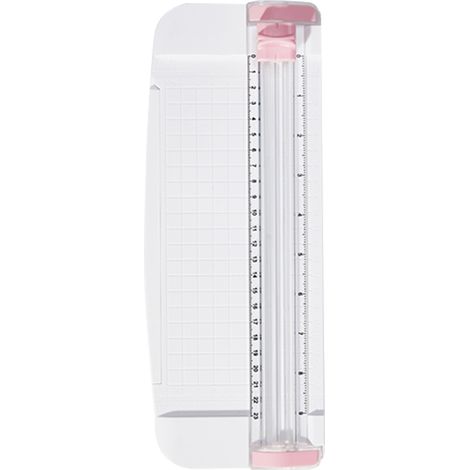JIELISI Mini Découpe-Papier A5 Cutter de Bureau avec Lame Sécurisée Règle Latérale Auxiliaire pour Papier Craft Photos Cartes Scrapbooking Bureau Maison