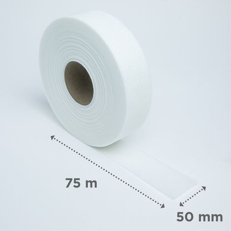 Adfors – Bande à joint double couche 50 mm x 75 m – Résistante aux fissures – Finition lisse sans bulles – Compatible plaques de plâtre Habito®