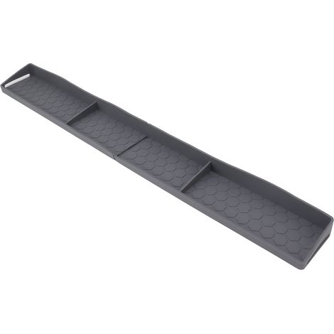 Magnetisches Silikon-Gewürzregal für Herdplatten mit 3 Fächern, Küchen-Gewürzregal-Organizer, 76 cm (30 Zoll), Grau (1/5)