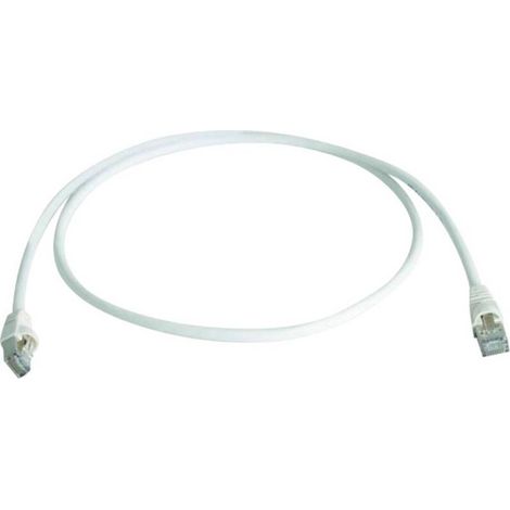 Câble de raccordement réseau informatique RJ45 100008034 CAT 6a S/FTP blanc 0.25 m Y623861 (1/2)