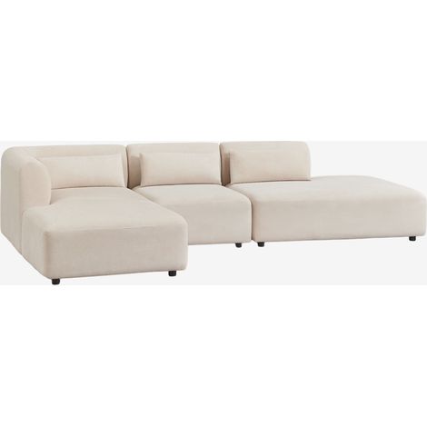 SKLUM Modulares 3-teiliges Sofa mit linker Chaiselongue und Ottomane Fogler
