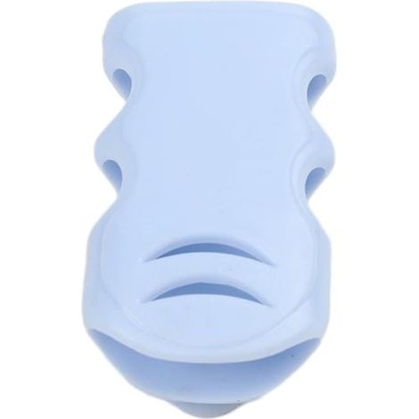 Support de pommeau de douche sans perçage, réglable en gel de silice avec crochets (bleu) (1/5)