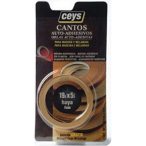 Nastro autoadesivo CEYS Edge 5 metri x 19 mm Ner. Faggio 851202