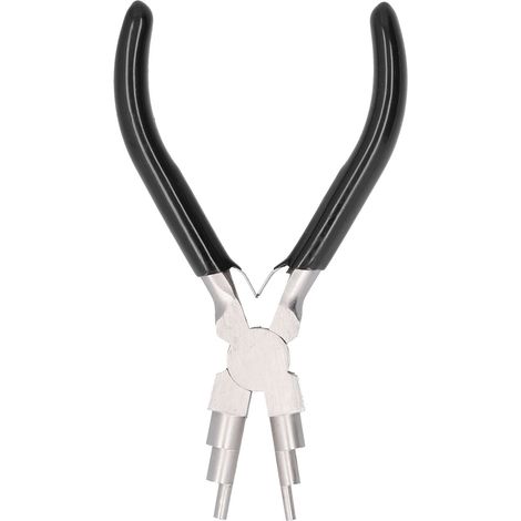 Pince à bijoux 6 en 1 acier carbone ergonomique pratique compacte outils de sertissage de fil pour artiste amateur (1/5)
