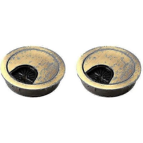 piezas de pasacables de 60 mm Tapa para orificios de cables para escritorios, mesas de trabajo y encimeras Material: Aleación de zinc (bronce)SSDLV (1/5)